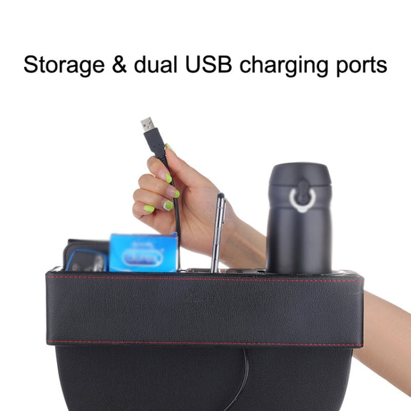 SUSISUN SNH010 Car Seat Gap Storage Box, Style:Positive Drive(Apricot)