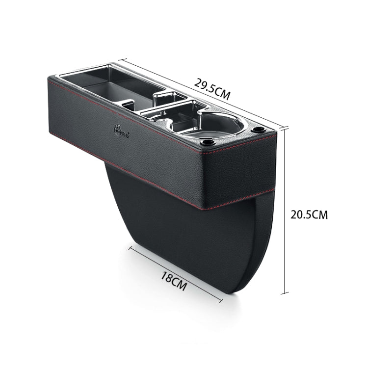 SUSISUN SNH010 Car Seat Gap Storage Box, Style:Positive Drive USB Charging(Apricot)