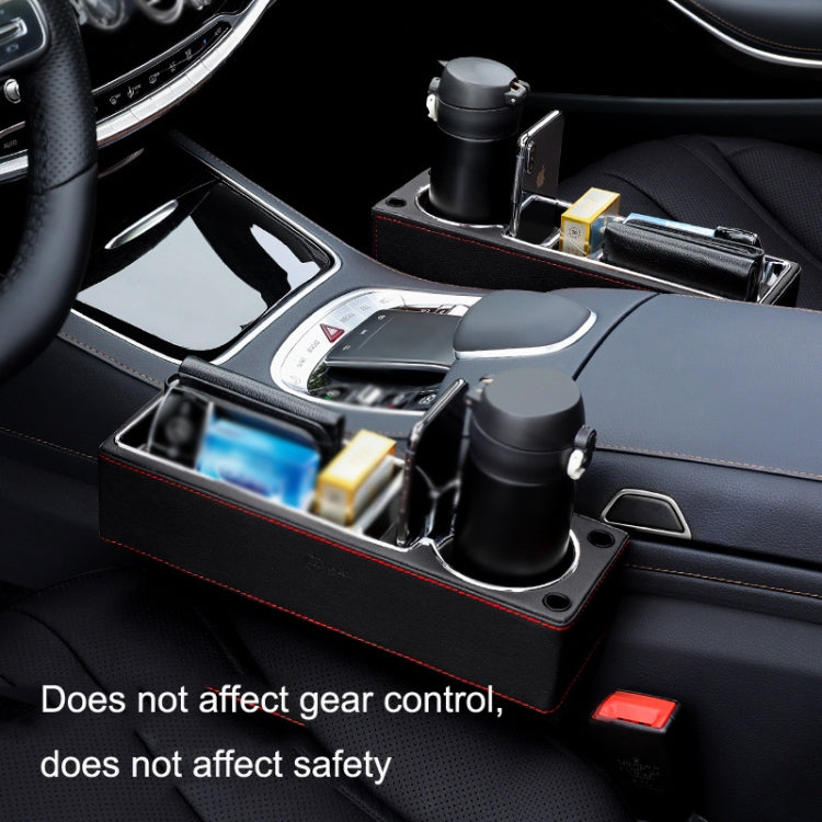 SUSISUN SNH010 Car Seat Gap Storage Box, Style:Positive Drive USB Charging(Apricot) - free shipping - PMC Jewellery - Order now!