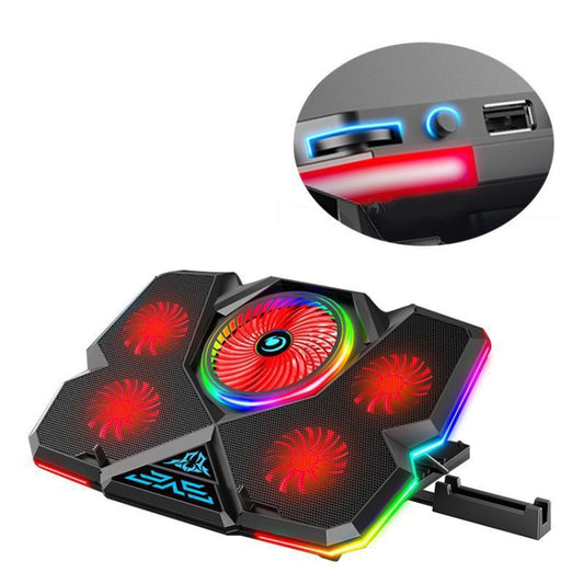 CoolCold 5V Speed Control Version Gaming Laptop Cooler Notebook Stand,Spec: Red Symphony - free shipping - PMC Jewellery - Order now!