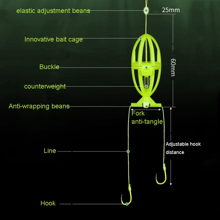 Double Hooks ISEAMA Explosive Hook Bighead Carp Feeder for Hand Rod & Throwing Rod, Size: 12 - Fishing Hooks by PMC TechLife | Online Shopping South Africa | PMC TechLife | Buy Now Pay Later Mobicred