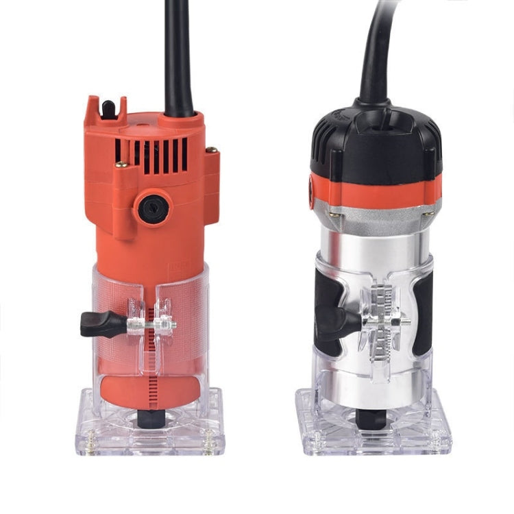 Woodworking Trimming Machine Multifunctional Electric Wood Milling Slotting Machine Engraving Tools US Plug, Material:600W Plastic Body