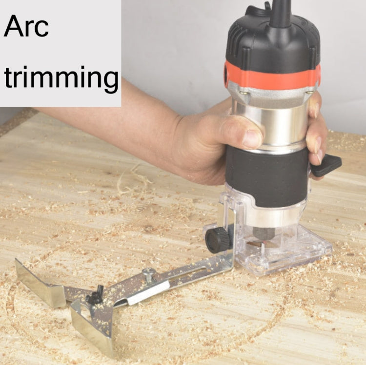 Woodworking Trimming Machine Multifunctional Electric Wood Milling Slotting Machine Engraving Tools US Plug, Material:720W Aluminum Body