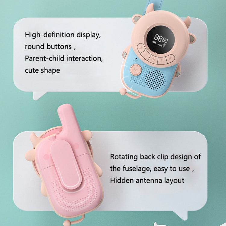K22 Children Voice Transmission Walkie-Talkie Handheld Wireless Communication Outdoor Parent-Child Interactive Educational Toys, Style: Without Battery(Cat)