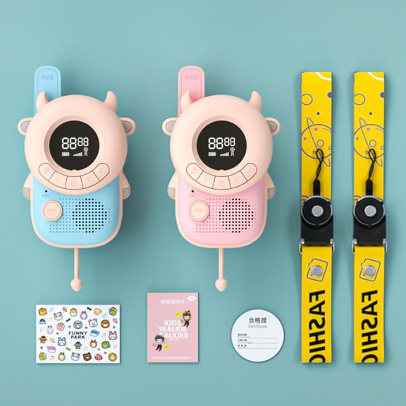 K22 Children Voice Transmission Walkie-Talkie Handheld Wireless Communication Outdoor Parent-Child Interactive Educational Toys, Style: Without Battery(Cow)