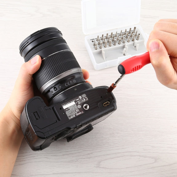 32-in-1 CRV Steel Mobile Phone Disassembly Repair Tool Multi-function Combination Screwdriver Set(Red)