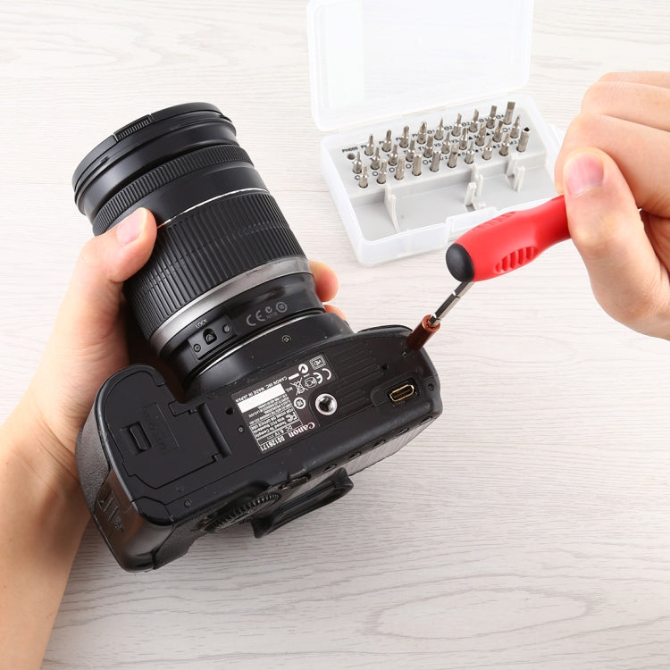 32-in-1 CRV Steel Mobile Phone Disassembly Repair Tool Multi-function Combination Screwdriver Set(Red)