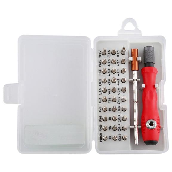32-in-1 CRV Steel Mobile Phone Disassembly Repair Tool Multi-function Combination Screwdriver Set(Red)