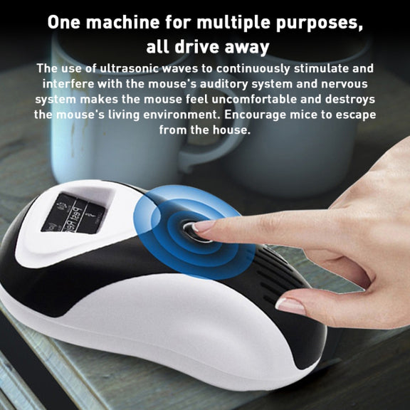 Ultrasonic Mouse Repeller Energy-Saving Silent Insect Repeller, Plug Type:UK Plug(Blue White)