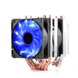Desktop Computer 6 Copper Tube CPU Radiator Super Quiet Blue Light 3-pin Double Fan - Fan Cooling by PMC TechLife | Online Shopping South Africa | PMC TechLife | Buy Now Pay Later Mobicred