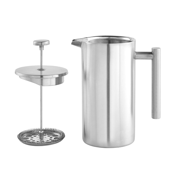 304 Stainless Steel French Pressure Coffee Pot Hand Made Tea Pot, Capacity:350ml - free shipping - PMC TechLife - Order now!