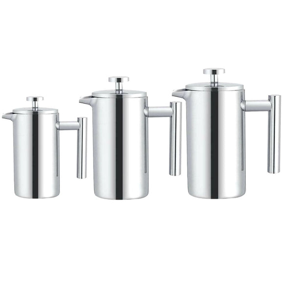 304 Stainless Steel French Pressure Coffee Pot Hand Made Tea Pot, Capacity:800ml