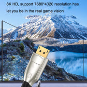 1.5m 1.4 Version DP Cable Gold-Plated Interface 8K High-Definition Display Computer Cable OD6.0MM 30AWG With Nylon Mesh(Black)