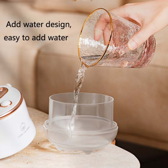 F08 Wired Water Replenishing Double Spray Humidifier LED Night Light Humidifier(Pink)