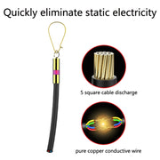 2 PCS P183 Car Anti-Static Elimination Release Device Grounding Strip Car Off-Road Exhaust Pipe Anti-Static Belt, Style: Sedan(Yellow)