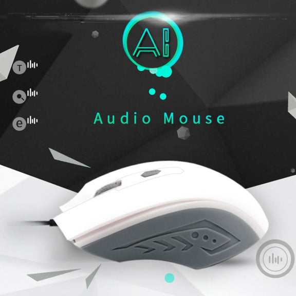 Pcsensor MOS4 4 Keys 2400DPI Game Intelligent Voice Recognition Input Mouse, Cable Length: 1.5m(Mute)