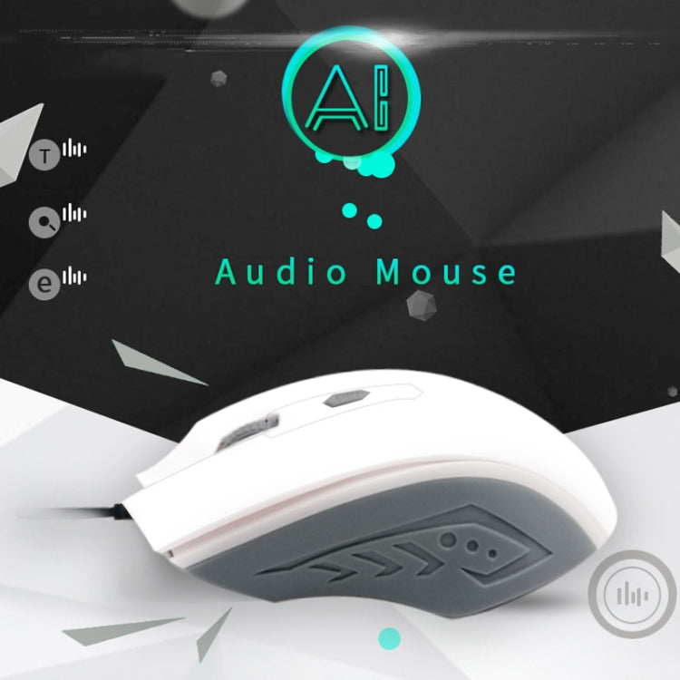 Pcsensor MOS4 4 Keys 2400DPI Game Intelligent Voice Recognition Input Mouse, Cable Length: 1.5m(Mute)