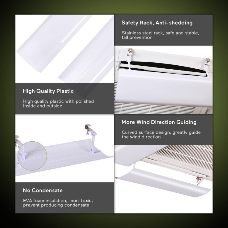 94cm Single Piece Central Air Conditioning Wind Deflector Shield Air-Conditioning Anti Direct Blowing Wind Deflector Board - Air Conditioner Parts by PMC TechLife | Online Shopping South Africa | PMC TechLife | Buy Now Pay Later Mobicred