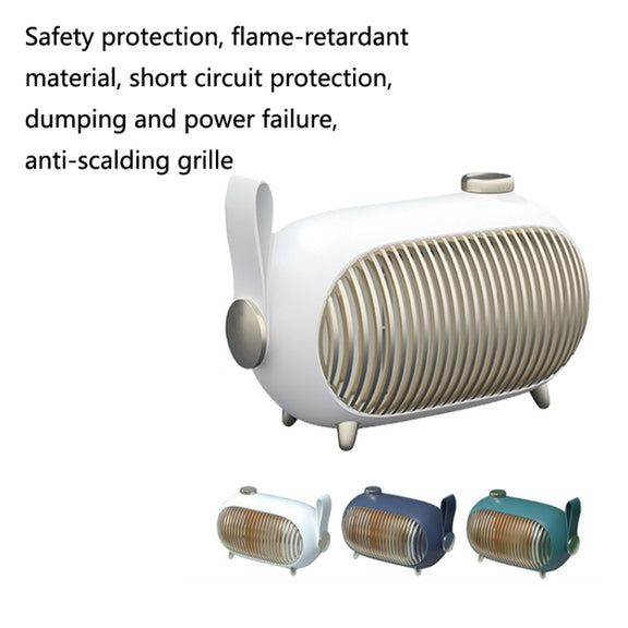 N301 Mini Heater Office Desk Silent Hot Air Heater Household Bedroom Heater US Plug(White)