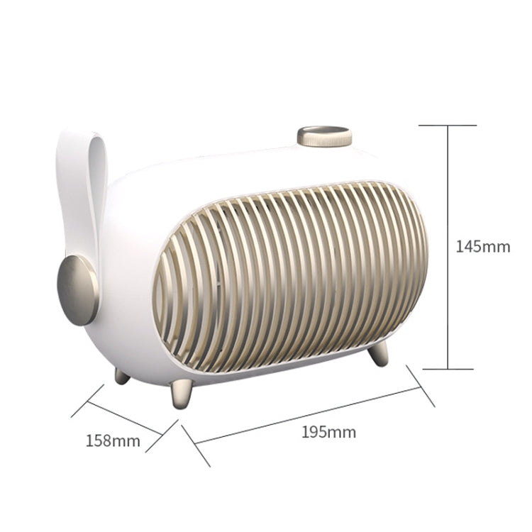 N301 Mini Heater Office Desk Silent Hot Air Heater Household Bedroom Heater US Plug(Ink Blue)
