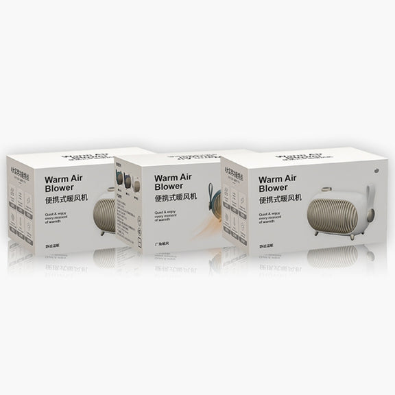 N301 Mini Heater Office Desk Silent Hot Air Heater Household Bedroom Heater US Plug(White)