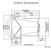 Waveshare WS1132712 For Raspberry Pi M12 High Resolution Lens, 12MP, 113 Degree FOV, 2.7mm Focal Length,23965
