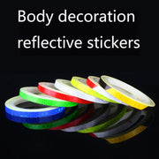 3 Rolls Bicycle Mountain Bike Motorcycle Sticker Car Contour Reflective Sticker Night Riding Reflective Sticker 1 x 800cm(Yellow)