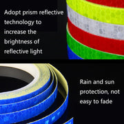 3 Rolls Bicycle Mountain Bike Motorcycle Sticker Car Contour Reflective Sticker Night Riding Reflective Sticker 1 x 800cm(Yellow)
