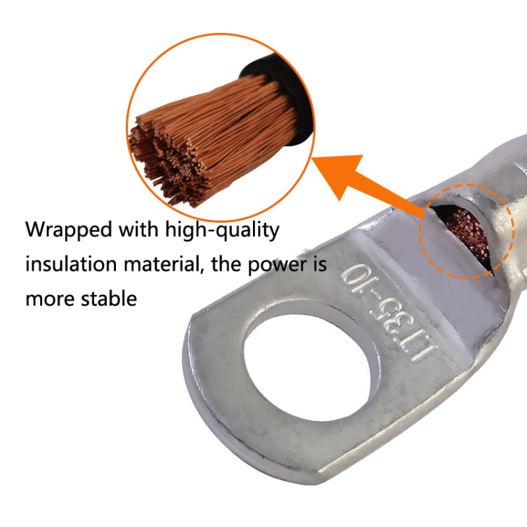 GSA-001 Car Ground Wire Battery Pile Head  Extension Cord Battery Connection Line 50cm(Positive)