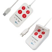 HK-4 4 Keys Custom PS Shortcut Keys Medical USB Keypad, Cable Length: 2m, Style:With Anti-skid Stand