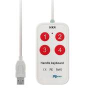 HK-4 4 Keys Custom PS Shortcut Keys Medical USB Keypad, Cable Length: 2m, Style:Without Anti-skid Stand
