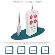 HK-4 4 Keys Custom PS Shortcut Keys Medical USB Keypad, Cable Length: 2m, Style:Without Anti-skid Stand