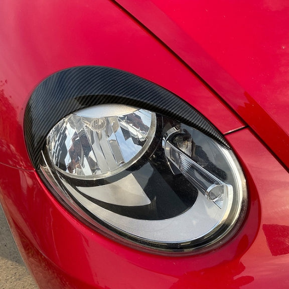 Headlight Eyebrow Modified Car Sticker For Volkswagen Beetle 2012-2018(Carbon Fiber Pattern)