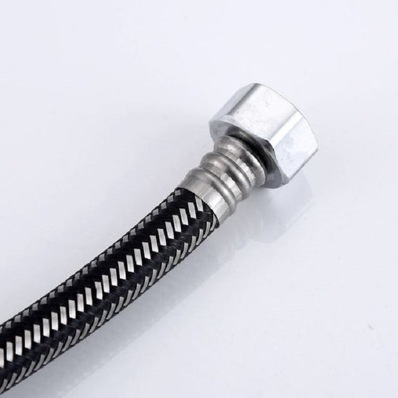 304 Stainless Steel Metal Weave High-pressure Explosion-proof Hot And Cold Water Inlet Hose, Size:80 cm
