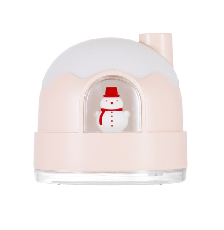 ZAY-H006 Plug-in Snowman Humidifier Night Light USB Mute Cute Desktop Air Mini Atomizer Air Humidifier(Pink)