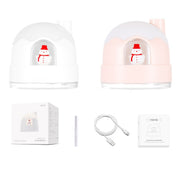 ZAY-H006 Plug-in Snowman Humidifier Night Light USB Mute Cute Desktop Air Mini Atomizer Air Humidifier(White)