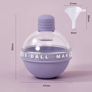 2PCS Home Whiskey Bulb Ice Ball Ice Cube Silicone Mold With Funnel(Lavender Purple)