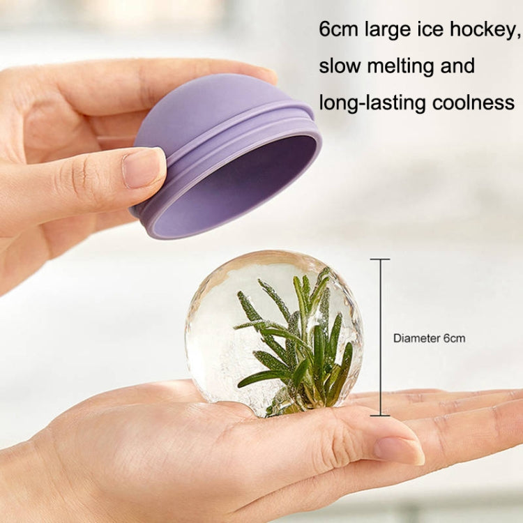 2PCS Home Whiskey Bulb Ice Ball Ice Cube Silicone Mold With Funnel(Lavender Purple) - Food Molds by PMC TechLife | Online Shopping South Africa | PMC TechLife