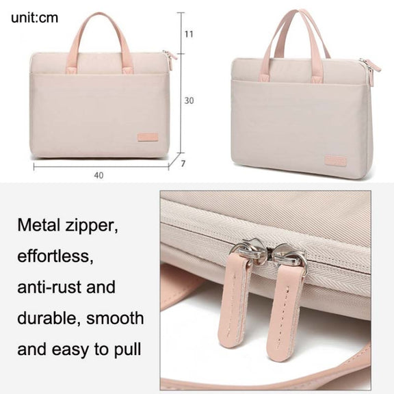For MacBook 15.6-16.1 Inches MAHOO 10188 Ultra-Thin Hand Computer Bag Messenger Laptop Bag, Color:Gray+Gray PU Power Bag