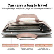 For MacBook 15.6-16.1 Inches MAHOO 10188 Ultra-Thin Hand Computer Bag Messenger Laptop Bag, Color:Gray+Gray PU Power Bag