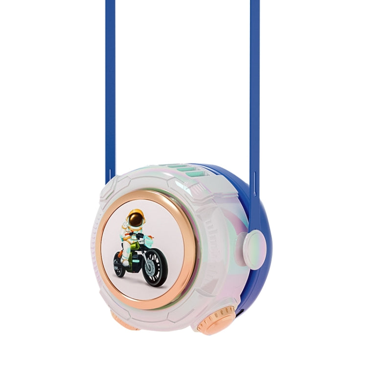 MD666-3 Cartoon Space Capsule Mini Portable Bladeless Hanging Neck Fan(Blue) - Electric Fans by PMC TechLife | Online Shopping South Africa | PMC TechLife | Buy Now Pay Later Mobicred