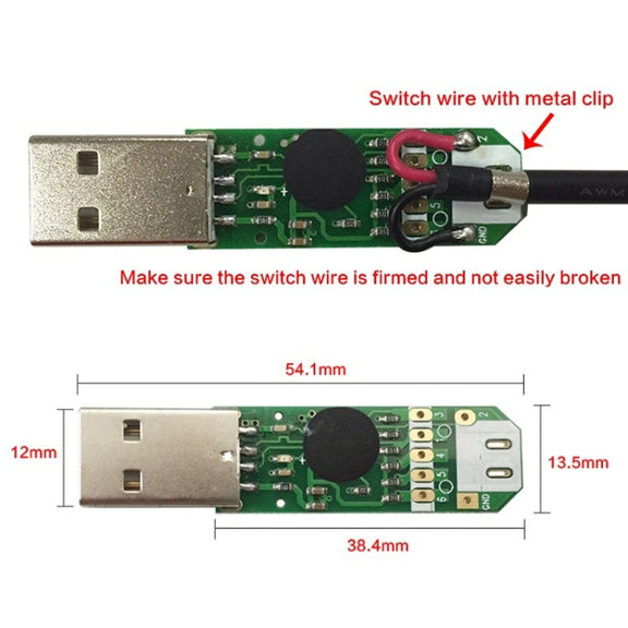 USB Switch Cable Keyboard Mouse Custom Shortcut Keys, Style:3 Switches