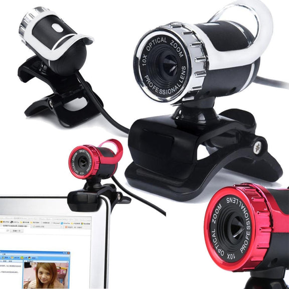 HXSJ A859 480P Computer Network Course Camera Video USB Camera Built-in Sound-absorbing Microphone(No Camera Function  Red)