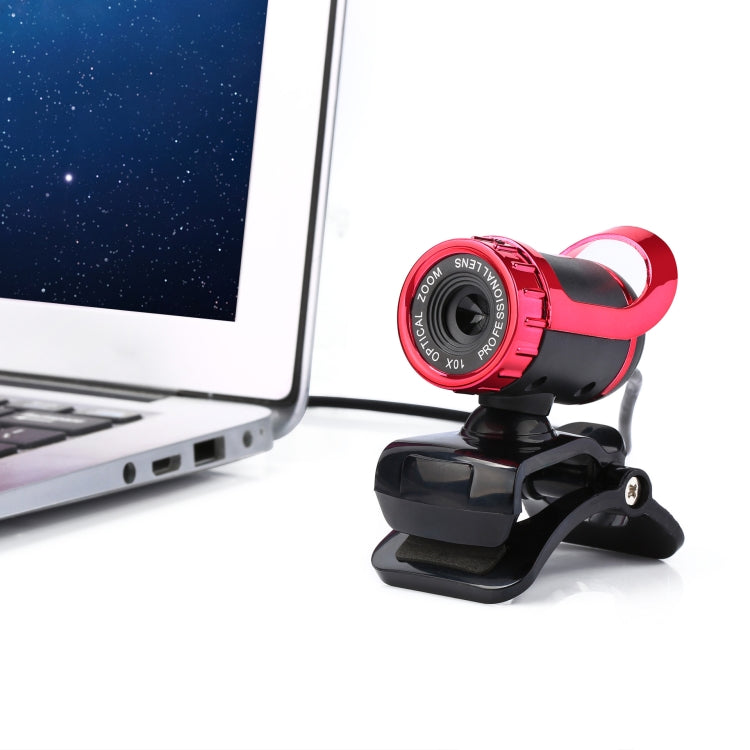 HXSJ A859 480P Computer Network Course Camera Video USB Camera Built-in Sound-absorbing Microphone(Red) - free shipping - PMC Jewellery - Order now!