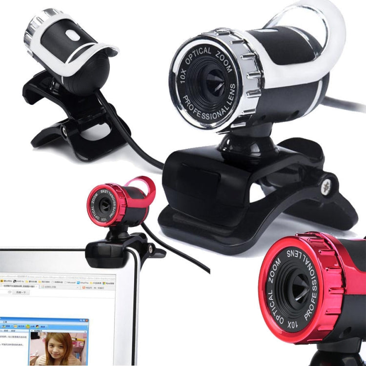 HXSJ A859 480P Computer Network Course Camera Video USB Camera Built-in Sound-absorbing Microphone(Red)