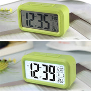 Temperature Type Lazy Snooze Alarm Mute Backlit Electronic Clock(Green)