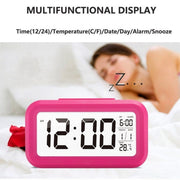 Temperature Type Lazy Snooze Alarm Mute Backlit Electronic Clock(Blue)