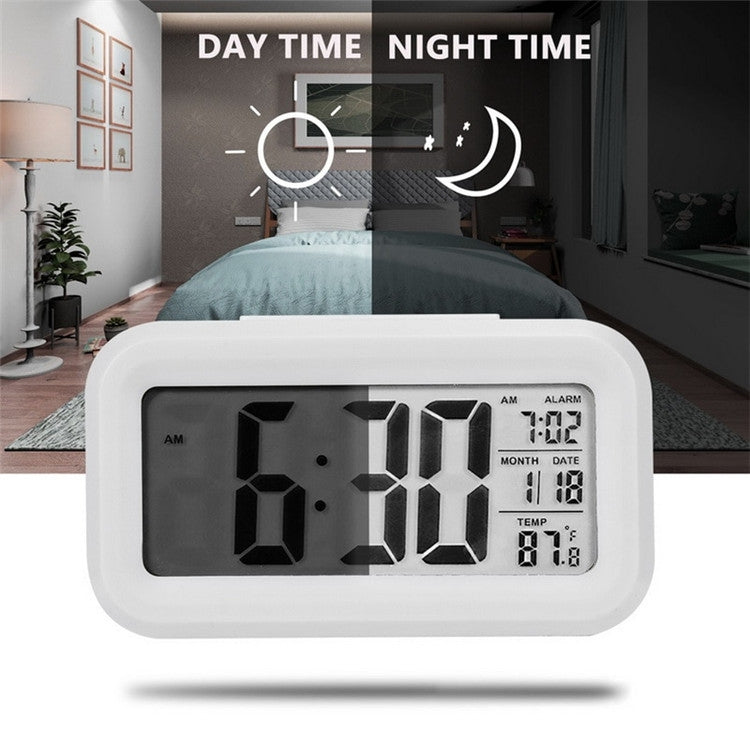 Temperature Type Lazy Snooze Alarm Mute Backlit Electronic Clock(Rose Red) - free shipping - PMC TechLife - Order now!