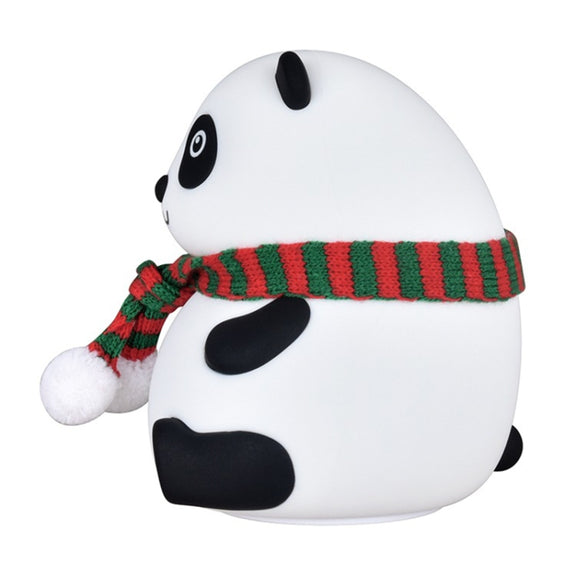 Cute Panda Night Light USB Charging Touch Control Colorful Silicone Bedside Lamp(Big Eyes)