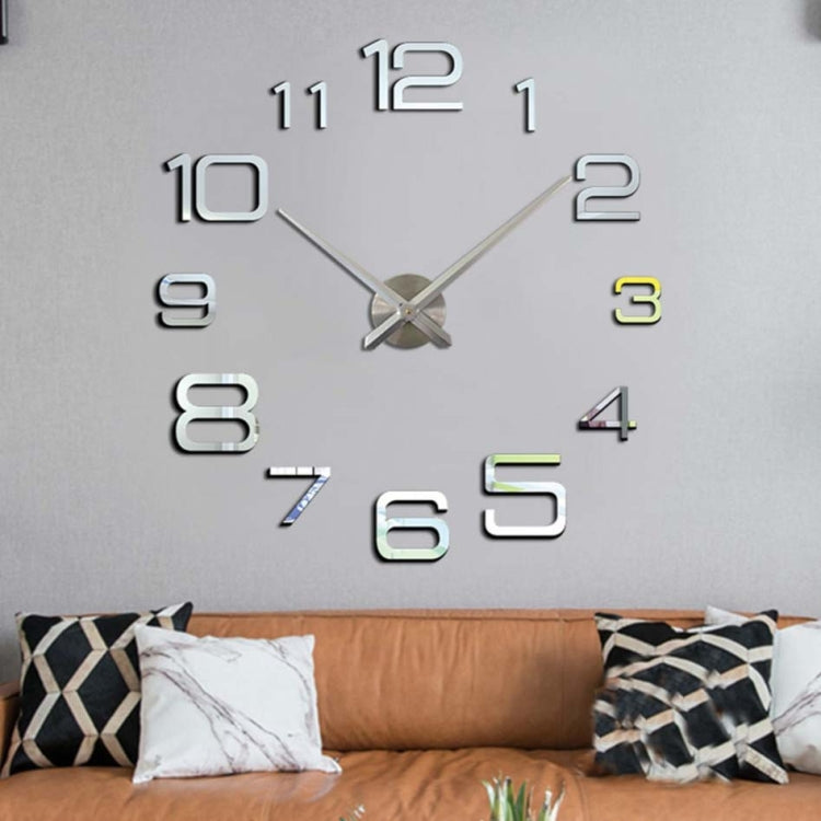 Acrylic Digital Wall Clock Home Living Room Wall Sticker Clock(Silver) - DIY Clocks by PMc TechLife | Online Shopping South Africa | PMc TechLife | Buy Now Pay Later Mobicred